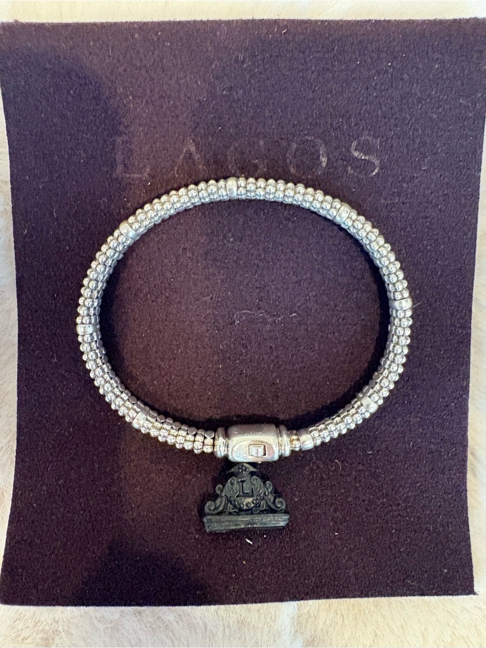 LAGOS Signature Silver Beaded Caviar Bracelet - Picture 2 of 9